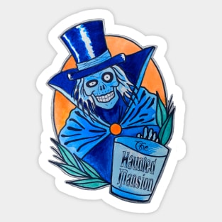 Hat box ghost Sticker